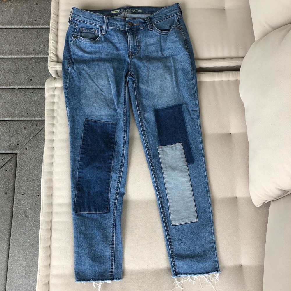 Patchwork Boyfriend Jeans